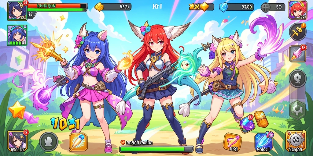 Visual grafis yang menawan dan penuh warna.
