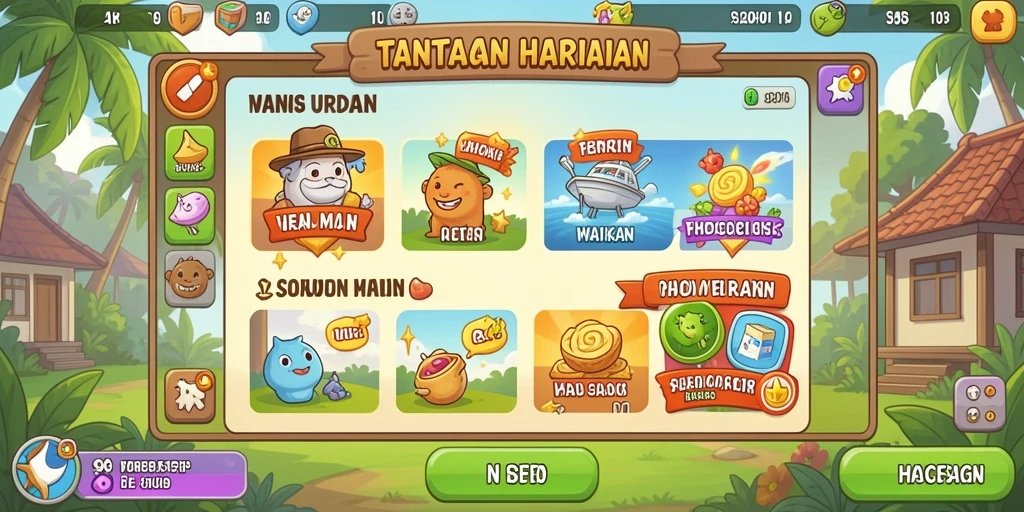 Pengaturan level yang menantang dengan latar yang indah.