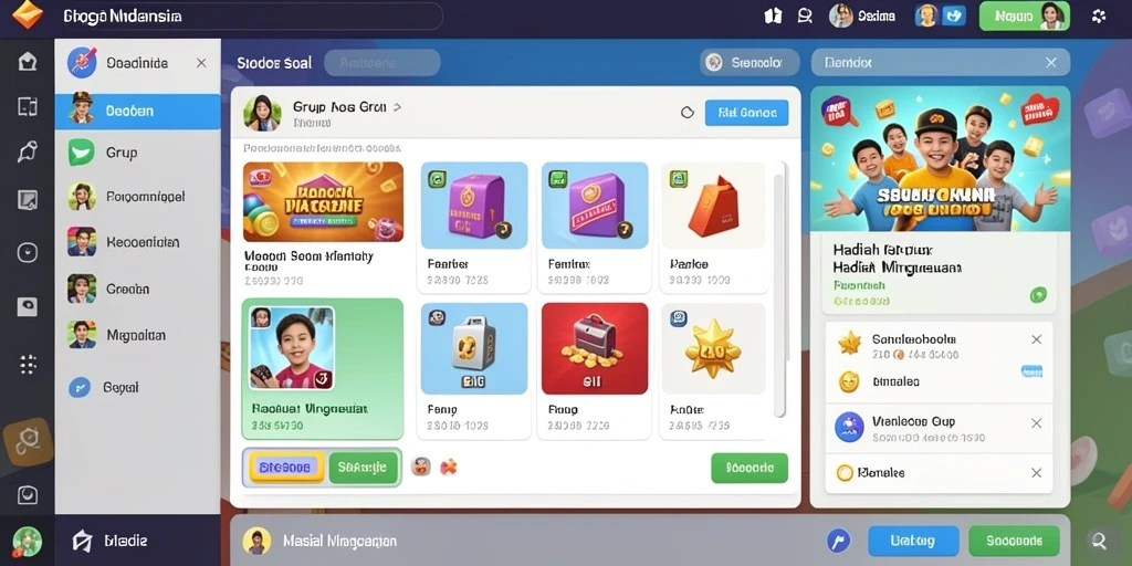 Fitur komunitas yang memungkinkan pemain bersaing dan berbagi.