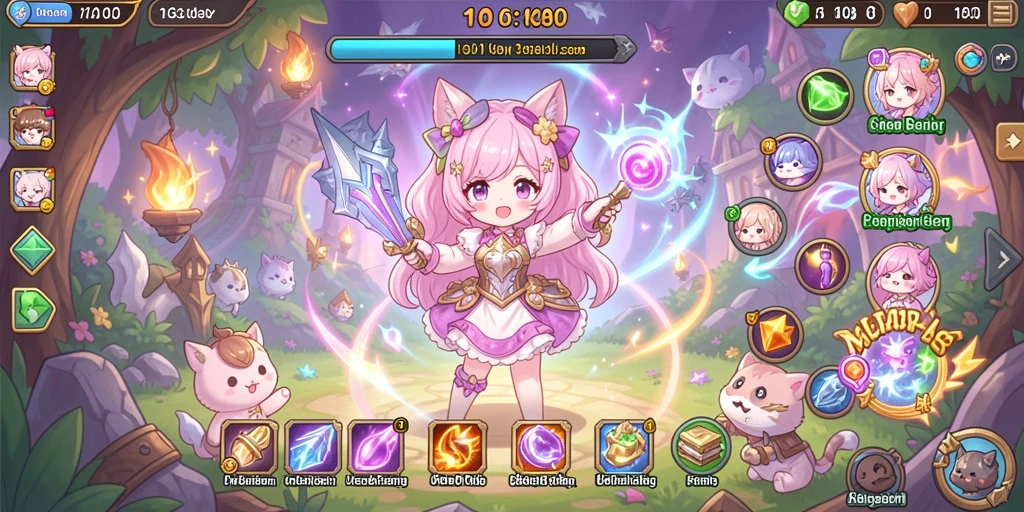 Screenshot memperlihatkan grafis yang menakjubkan dari pemandangan dunia NAGAEMPIRE.